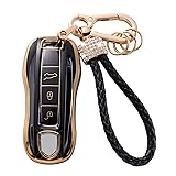 Gematay for Porsche Key Fob Cover with Keychain