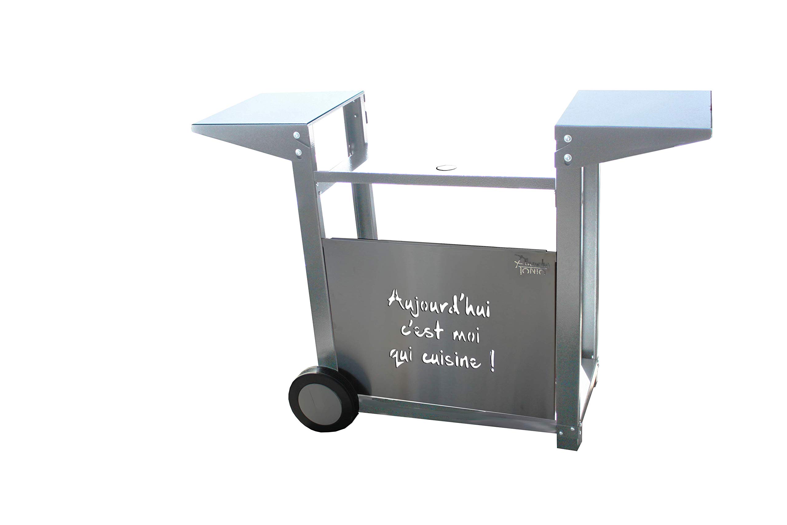 CHI008 Stainless Steel Plancha Trolley with 2 Burners