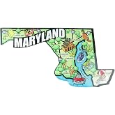 Maryland State Acrylic Magnet Souvenir - 4.75"x2.5"
