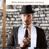 Geyoga White Tassel Scarf Men Women 1920s Gangster Cosplay Long Shawl Fancy view 4