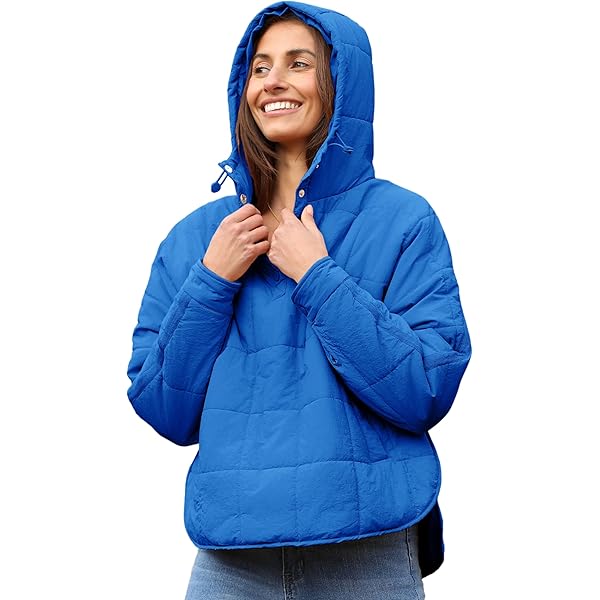 AMEBELLE Women's Oversized Hooded Puffer Jacket Quilted