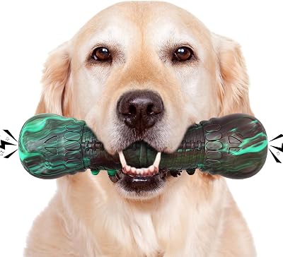 HETOO Indestructible Dog Toy Skull Chew Toy for Medium Large Breeds