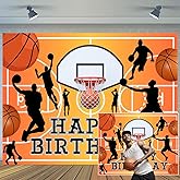 10X8ft Basketball Happy Birthday Backdrop Banner Boy Basketball Sport Theme Party Happy Birthday Home Indoor Banner Sports Theme Photography Background