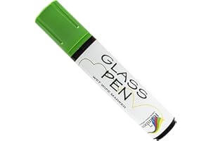 RAINBOW CHALK MARKERS LIMITED Glass Pen Window Marker: Liquid Chalk Markers for Glass, Car Marker or Mirror Pen with Washable Paint - Graduation Car Windows, Storefront Window, Wedding, Parade, Party & Holiday (Green, Jumbo Tip)