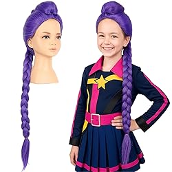 morvally 33.5 Inches Purple Long Braided Ponytail