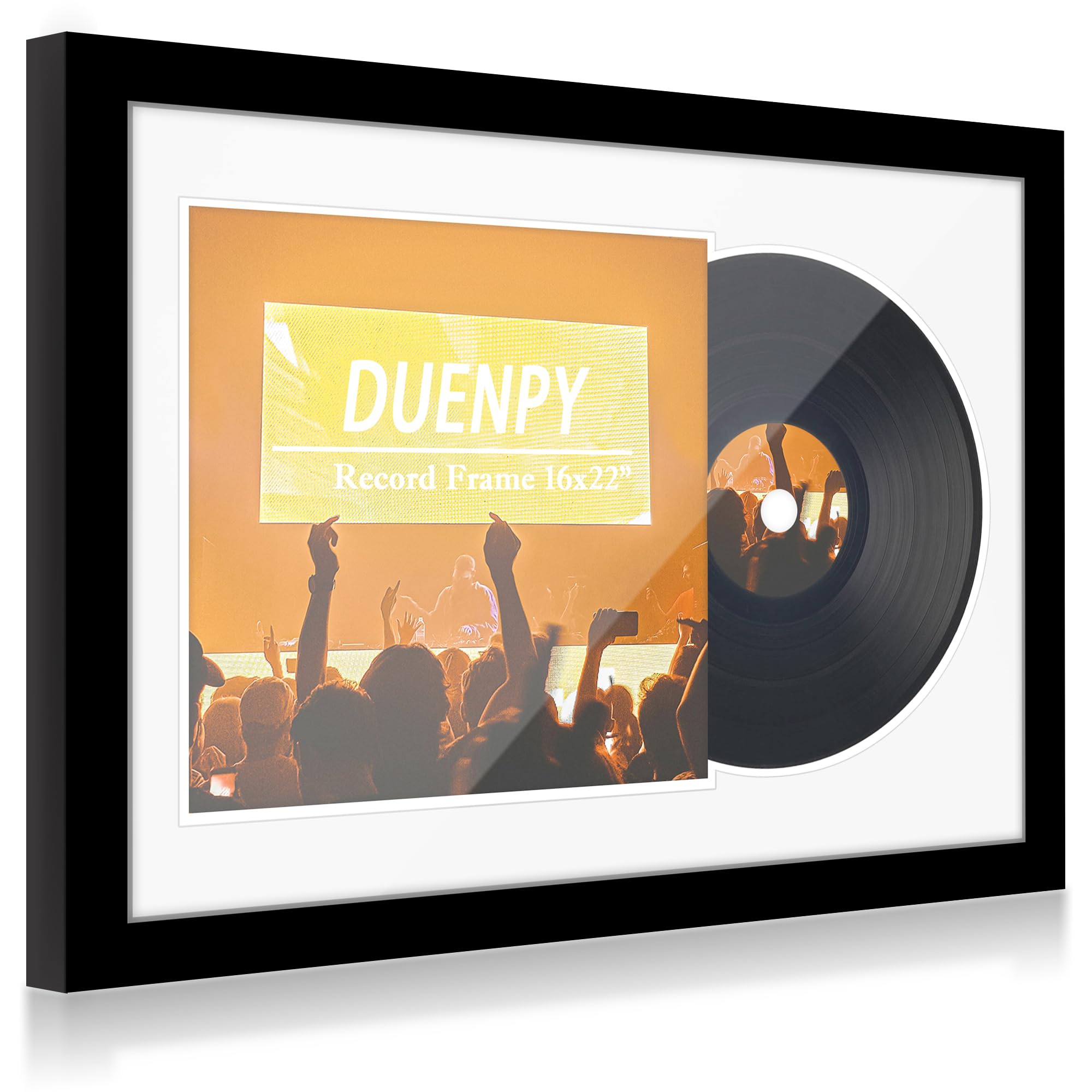 DUENPY Vinyl Record Display Frame 16x22 Inches