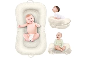 BAOBRAVA Baby Lounger - 3-in-1 Infant Lounger for Newborn 0-24 Months, Breathable & Soft Baby Nest Cover Bed for Baby, Portable Newborn Lounger for Home and Travel, Babies Essentials Gifts