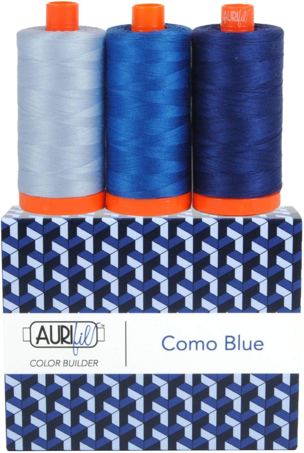 Aurifil 50wt Cotton Color Builder Thread Collection-Como Blue AC50CP3-006