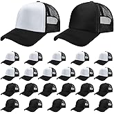 Giegxin 24 Pcs Mesh Trucker Hats Bulk Baseball Cap Beach Hat for Men and Women Wholesale Structured Front Panel Back Ball Cap