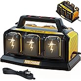 Fast Charger for Dewalt 20V Battery: 6-Port Multi Simultaneous Rapid Charger Station Compatible with Dewalt 60V Batteries, Replacement Battery Charger for DCB104 (Tool Only)