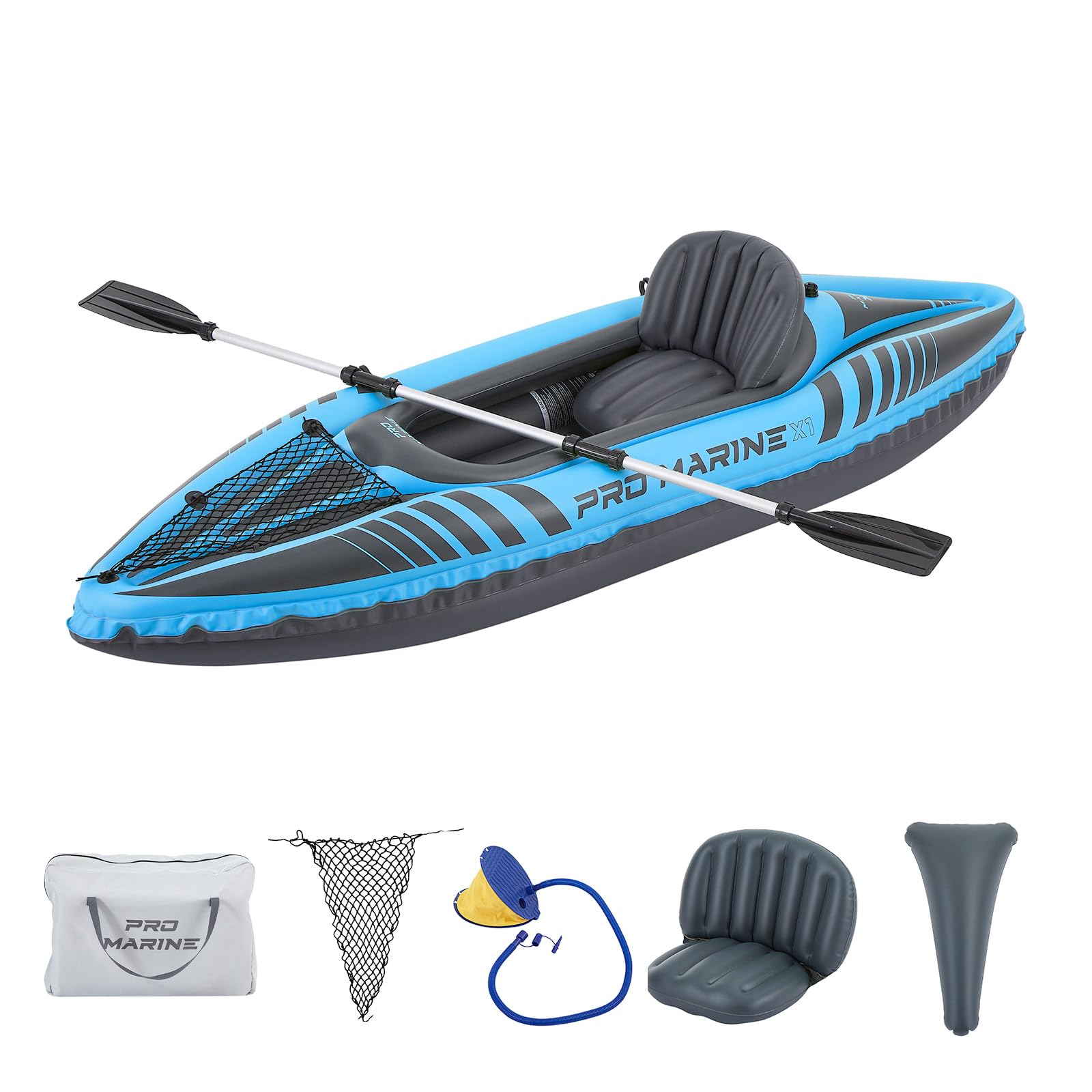 PROMARINE 1 Person Inflatable Kayak Set Blow up