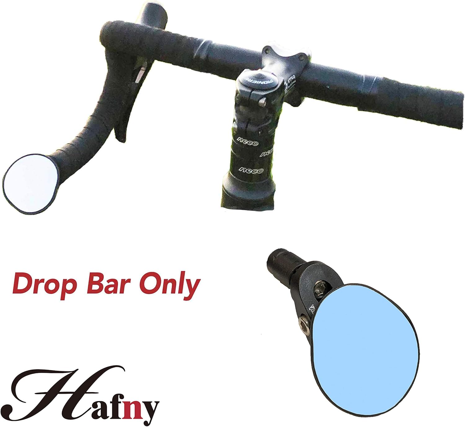 Hafny Road Bike Bar End Mirror, Convex Blue Glass Mirror, HFM956BFR06
