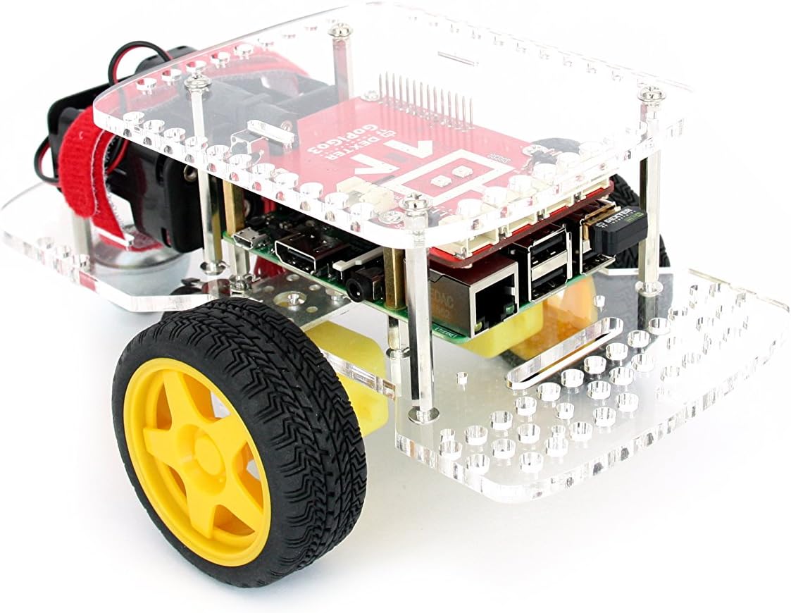 GoPiGo Base Kit from Dexter Industries | DIY Robot Car for Robotics and STEM Education | Raspberry Pi Compatible | Learn to Code in Blockly or Python
