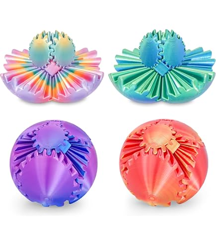 Gear Ball Imprimée En 3D – Jouet Anti-stress Steampunk, Boule à Engrenages Tournants Pour Adultes Et Enfants +6 Ans (Couleurs Variées)