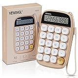 VEWINGL Calculator,Beige Calculator Cute 10 Digit