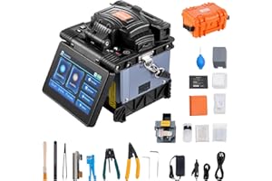 VEVOR Fiber Fusion Splicer 6 Motors, Core Alignment Fiber Optic Splicer 6s Splicing & 13s Heating, Fiber Splicer Machine with