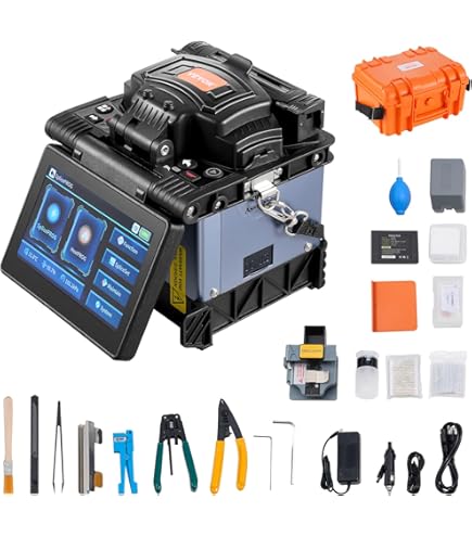 VEVOR Fiber Fusion Splicer 6-Motor, Core Alignment Fiber