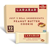 Larabar Peanut Butter Cookie Fruit &amp; Nut Bars, 12 ct, 20.4 oz | Gluten-Free, Vegan, Dairy Free, Soy Free, Kosher, Non-GMO, 7G Protein, 3 Ingredients, No Sugar Added