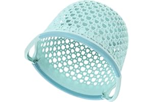 Ipetboom Laundry Basket Plastic Round Hamper Portable Bin with Handles for Bedroom Bathroom Storage