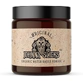 Johnny Slicks Water Based Pomade for Men, Original, 4 oz | Organic Water Based Pomade with Strong Hold and High Shine, Tea Tree, Argan and Jojoba Oils, Non-Greasy Finish