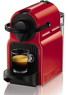 Nespresso Krups Inissia XN1005 - Cafetera monodosis de cápsulas Nespresso, 19 bares, apagado automático, color rojo