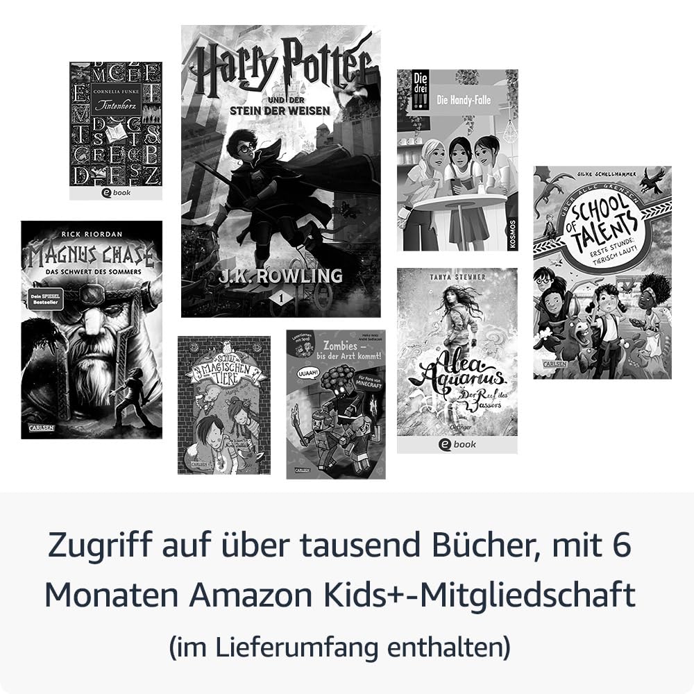 Amazon Kindle Kids (neueste Generation) – Falls das Gerät kaputtgeht, ersetzen wir es. Inklusive altersgerechter Bücher, Hülle, blendfreiem Bildschirm und schnellerem Umblättern–Ozeanentdecker-Design 2