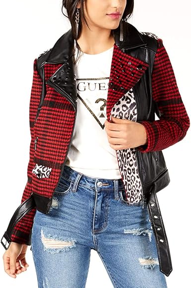 guess mixed media reversible jacket