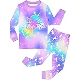 Girls Pajamas Toddler Kids Long Sleeve 2 Piece Pjs Set Unicorn Jammies Sleepwear 3T-10Y