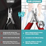 RONAVO Podiatrist Toenail Clippers Thick Nails Professional Curved Blade view 2