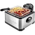 Chefman 4.3 Liter Deep Fryer with Basket for Home Use, XL Jumbo Fry Basket Strainer with Divider, Adjustable Temperature & Ti
