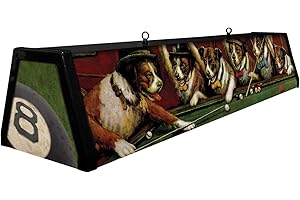 BOURBON STREET LIGHT WORKS 44" Acrylic Pool Table Light, Dogs Playing Pool