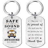 Viayen Bus Driver Appreciation Gifts for Men Women - Awesome School Bus Driver Day Birthday Thank You Drive Safe Keychain