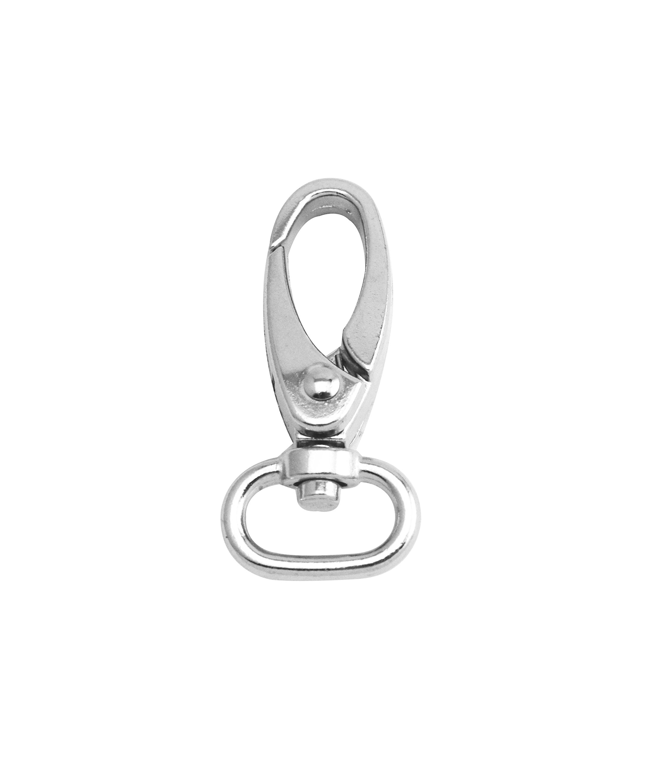 Wuuycoky Silvery 1.5" Inner Diameter Oval Ring Olive Buckle Lobster Clasps Swivel Snap Hooks Pack of 10