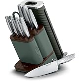 Ninja NeverDull&reg; Pro 11-Piece Sharpening Knife Set, Forest Sage, WK62011GN6 | 11-piece set, removeable sharpener and steak knives to save space, premium German stainless-steel knives, 10-year guarantee.