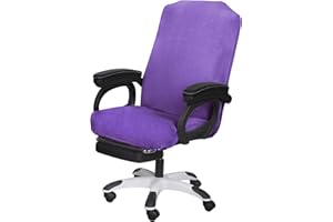 SARAFLORA Office Chair Cover- Large, Light Purple- Removable Computer Chair Cover for Office Chair with Zipper for Universal Rotating Chair Desk Chair Cover High Chair Seat Washable Protector for Pet