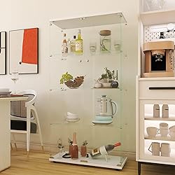 nifoti 64.5" H 4-Shelf Glass Display Cabinet with