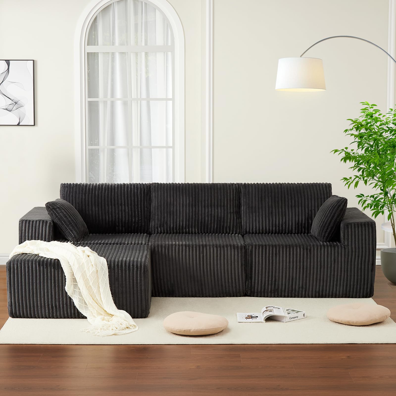 Photo 1 of **DIRT FROM TRANSPORT **108" Modular Sectional Sofa Couches for Living Room Cloud Memory Boneless Couch No Assembly Required