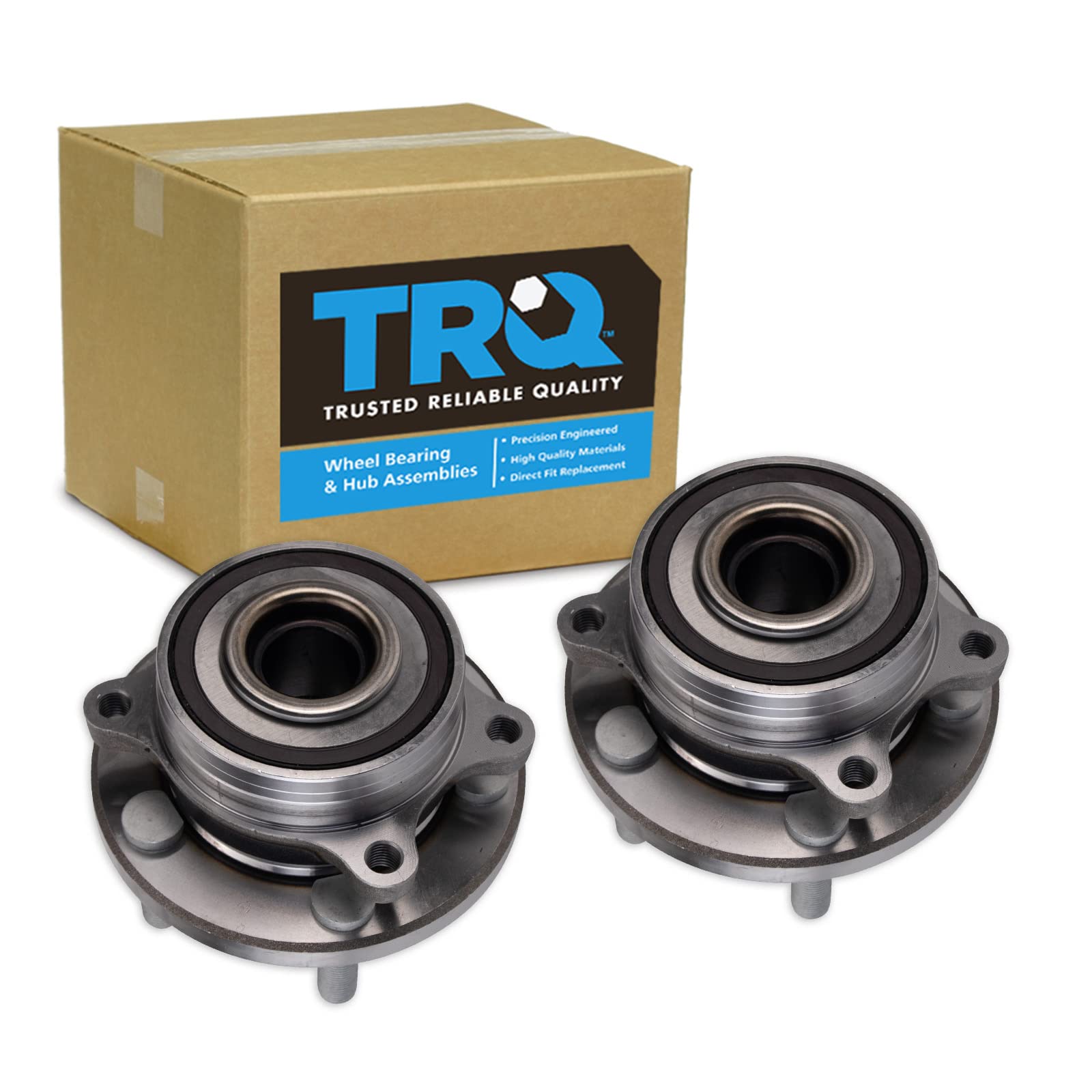TRQ 2 Piece Front Wheel Bearing & Hub Assembly Set