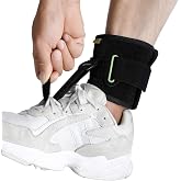Adjustable Drop Foot Brace Foot Up AFO Brace Unisex Fits for Right/Left Foot Orthosis Ankle Brace Support, Improve Walking Gait, Effective Relieve Pain for Achilles Tendon (Black)