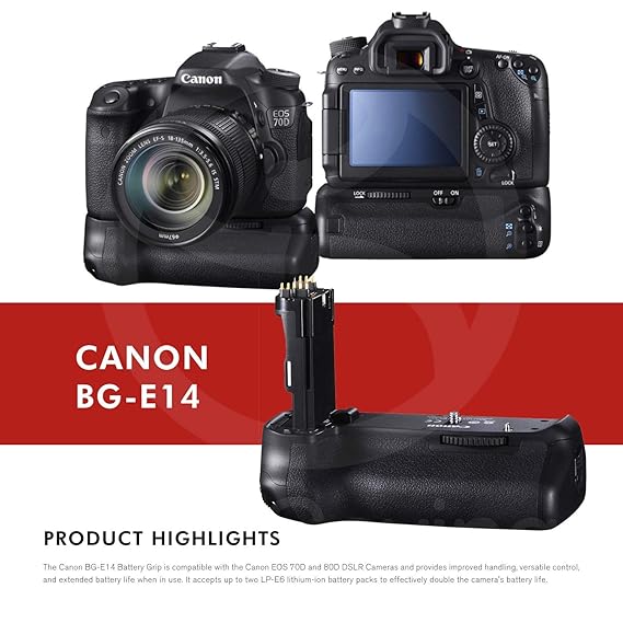 Canon BG-E14 - Empuñadura de batería para cámara réflex digital ...