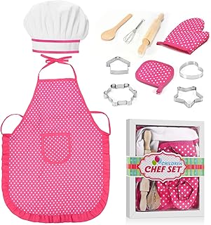 dmazing Spielzeug für Mädchen 3-8 Jahre, Weihnachts Geschenke für Mädchen Kochschürze Kinder 3-8 Jahre Mädchen Geschenk Weihnachtsdeko Kinderspiele ab 3-8 Jahren Billiges Geschenke für Kinder Rose