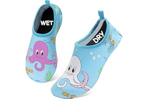 DEEDLITE Water Shoes for Kids,Swim Shoes Boys Color Changing Cartoon,Girls Beach Shoes,Toddler Aqua Socks Zapato de Agua para Niños