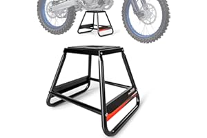 IUVWISN Dirt Bike Stand Motorcycle Lift Panel Stand Maintenance Detachable Anti Slip Heavy Duty Universal Stand for Most Motorcycles Motocross Dirt Bike Dual Sport Enduro Black