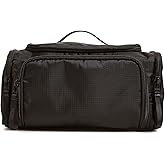 Ripstop Large Travel Cosmetic Makeup Organizer Bag, Black, One Size