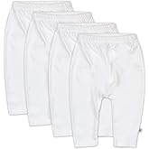 HonestBaby Unisex-Baby Multipack Harem Pants Roomy Fit Pull on Bottoms 100% Organic Cotton for Baby Boys, Girls