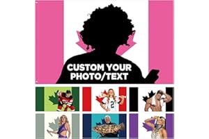 Infiher Custom Flag with Picture Text - Personalized Pink Canada Flag for Indoor Outside - 2×3 3×5 4×6 5×8 Ft Customizable Fu