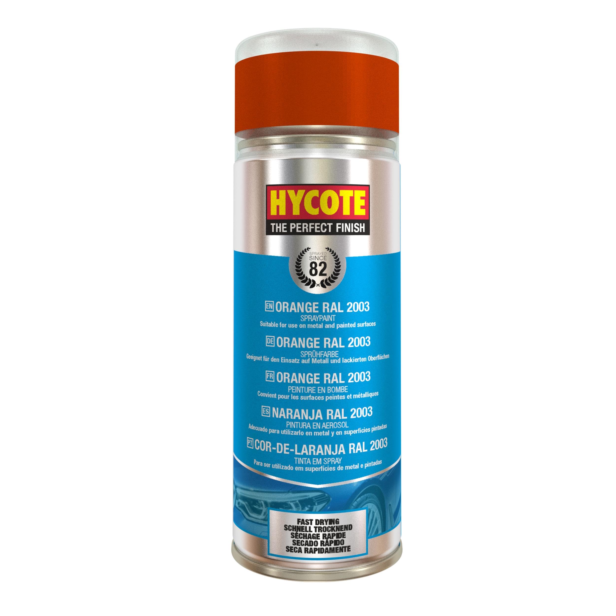 Hycote Fast Drying Aerosol Car Spray Paint, Orange RAL 2003, 400 ml