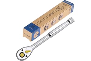 UYECOVE 3/8 Inch Drive Ratchet Wrench, 3/8 Ratchet Wrench, Socket Wrench, 72-Tooth Quick-release Reversible Cr-Mo Head, Chrome Steel Made - 7.9''20cm