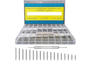 XinYunfan 360Pcs (8-25mm) Watch Band Pins, Professional Watch Spring Bar + Bands Strap Link Pin Remover Tool, Stainless Steel Watch Pins Suitable for Watchmaker
