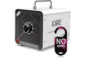ICARE 30,000mg/h Commercial Ozone Generator - Industrial Strength Odor Eliminator for Home, Car & Large Spaces | 120-Min Timer | Removes Smoke, Pet, Kitchen & Toilet Odors | High-Capacity O3 Air Purifier